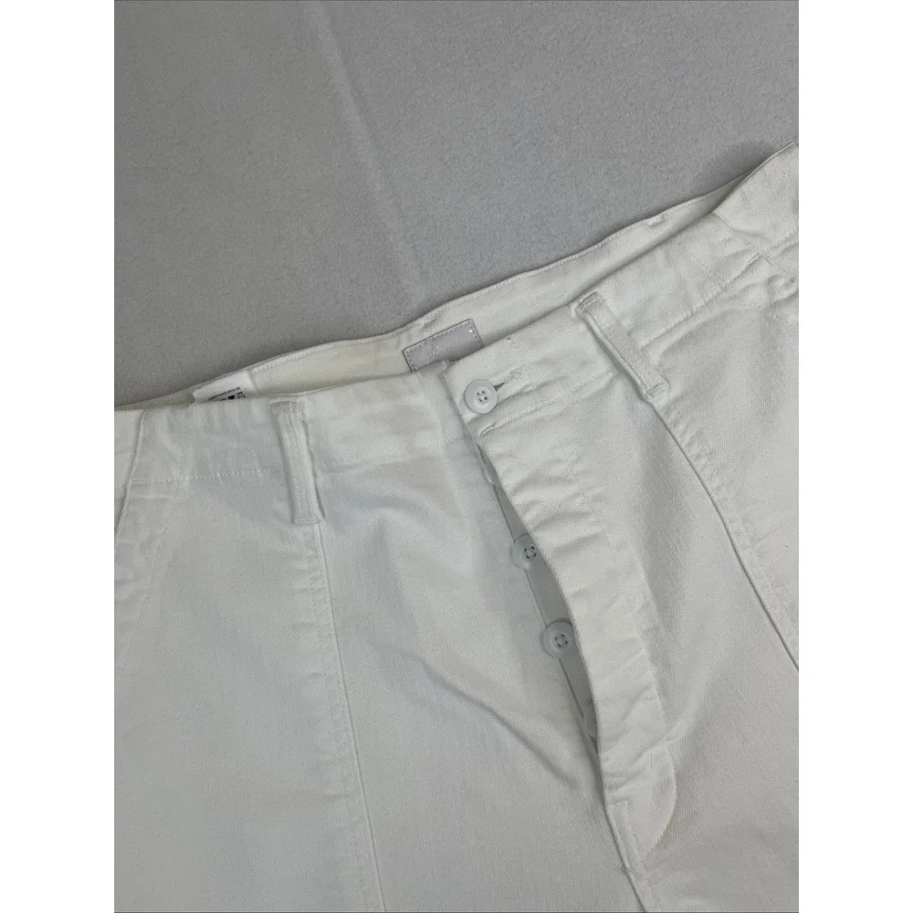 Mother Patch Pocket Private Ankle Fray Jeans White 33 1218-753 Fairest Of Them